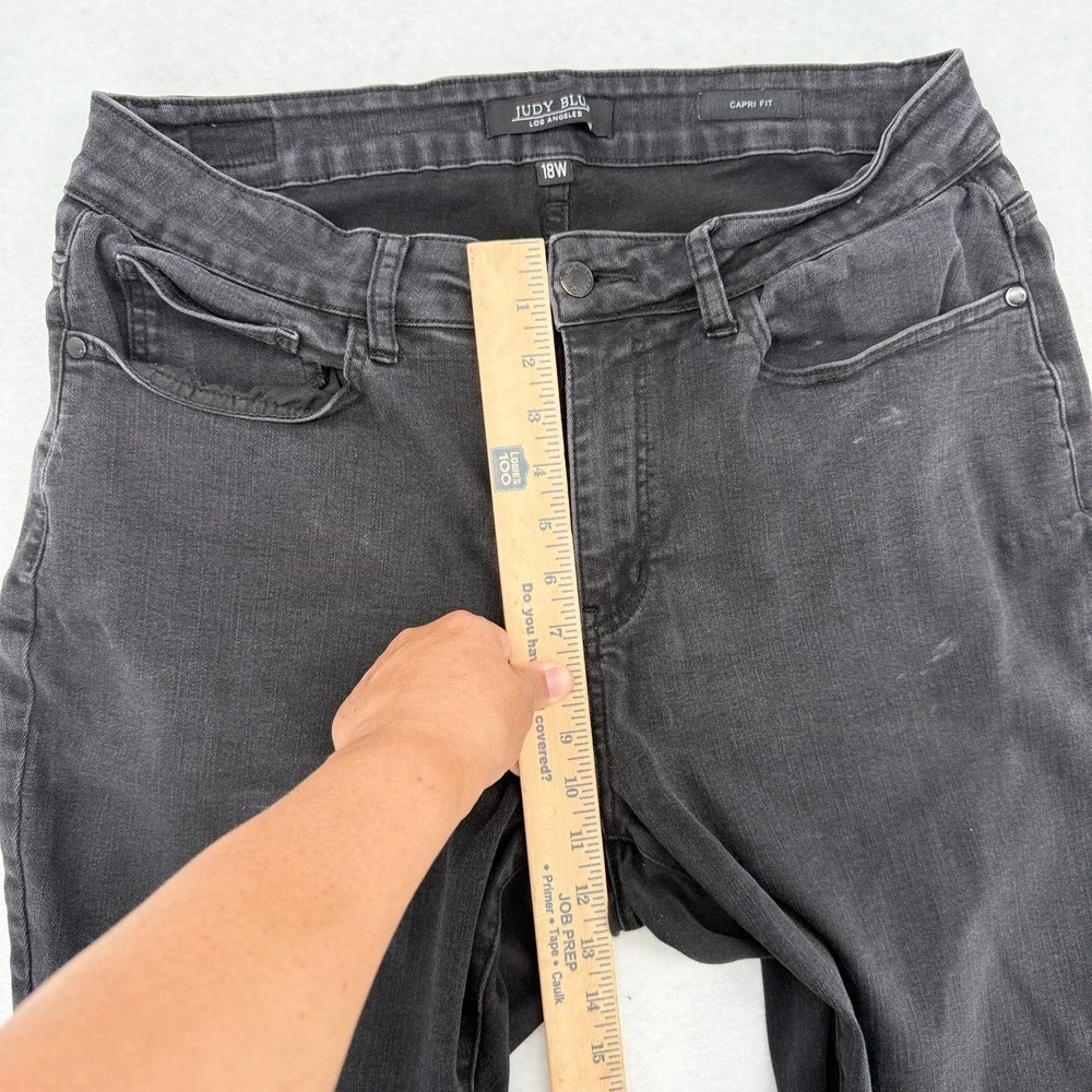 Judy Blue Black‎ Capri Fit Stretch Denim Jeans 18W JB88239 Womens Plus Size